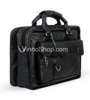 Corporate Design Official AND Laptop Leather Bag (214-Black)