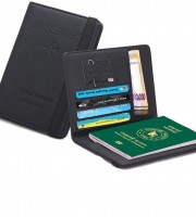 Passport Holder Premium Quality Wallet 2023 (Artificial Leather) - Black