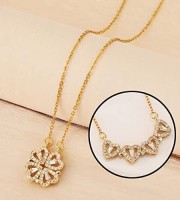 4 in 1 Love Heart Magnetic Pendant Necklace
