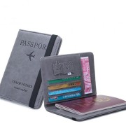 Passport Holder Premium Quality Wallet 2023 (Artificial Leather) - Grey