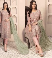 Tawakkal Georgette Indian Salwar Suit Unstitched 4 Piece ( HRB09)