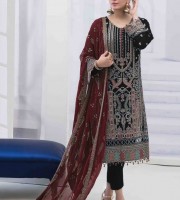 Black Georgette With Embroidery Fancy Indian Suit Collection (HRB03)