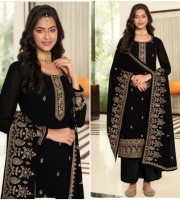 Heavy Faux Blooming Georgette With Embroidery And Sequence Work Palazzo Suit (HP31)