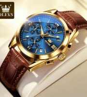 OLEVS Luxury Smart Fitness Wrist Watch - blue Dail