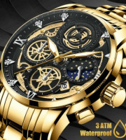 (Gold) Binbond waterproof watch Best Quality