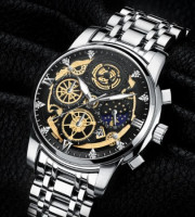 (Silver) Binbond waterproof watch Best Quality